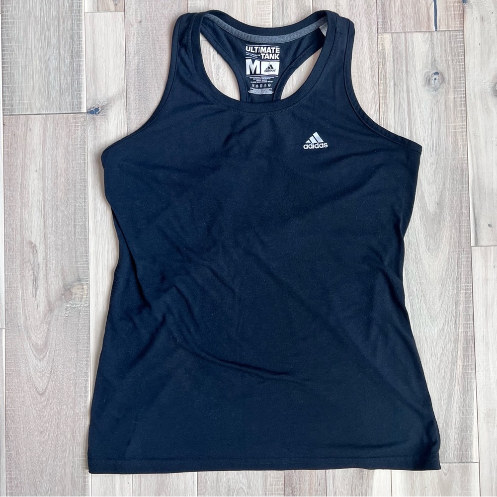 Black Adidas workout Ultimate Tank sleeveless Medium
